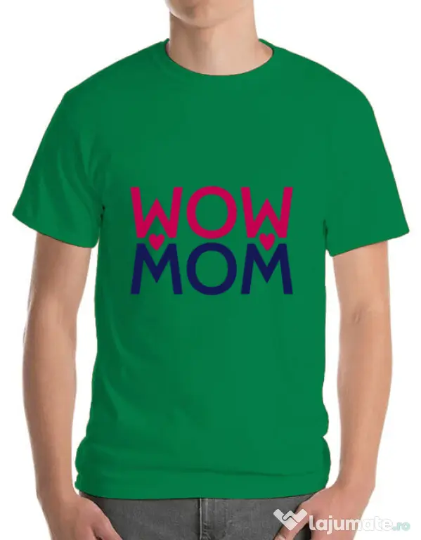 Tricou ADLER barbat Wow mom Verde mediu