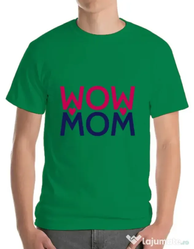 Tricou ADLER barbat Wow mom Verde mediu