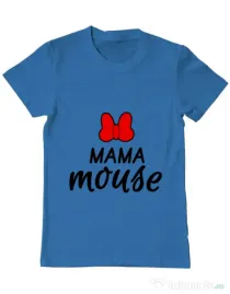 Tricou ADLER barbat Mama mouse Albastru azuriu
