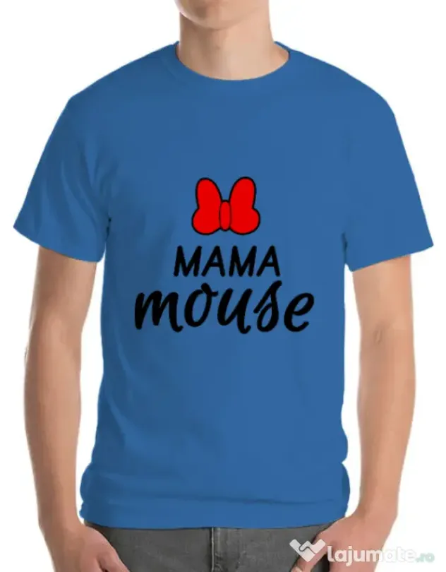 Tricou ADLER barbat Mama mouse Albastru azuriu