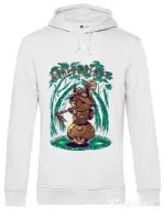 Hoodie barbat cu gluga Armed and ready Alb