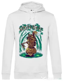 Hoodie barbat cu gluga Armed and ready Alb