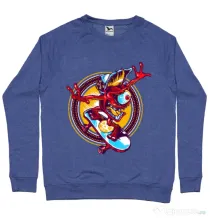 Bluza ADLER barbat Cali skate Albastru melanj