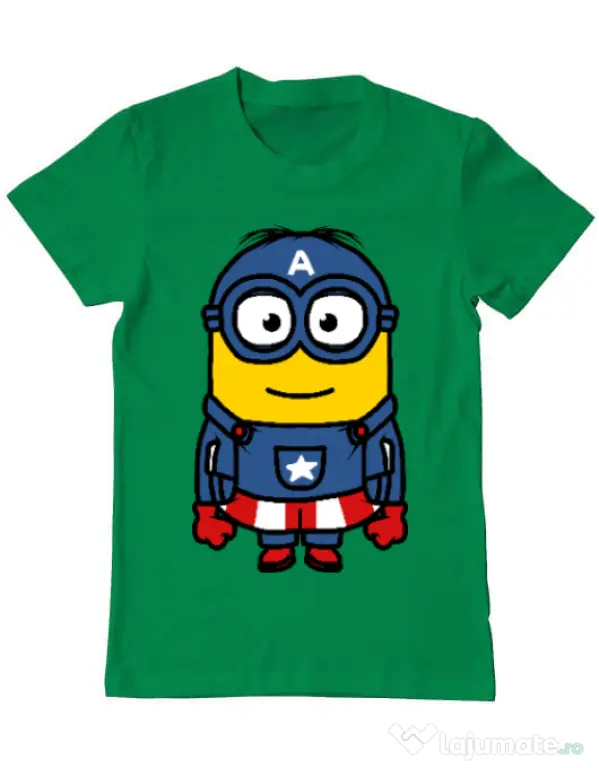 Tricou ADLER barbat Captain minion Verde mediu