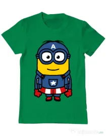 Tricou ADLER barbat Captain minion Verde mediu