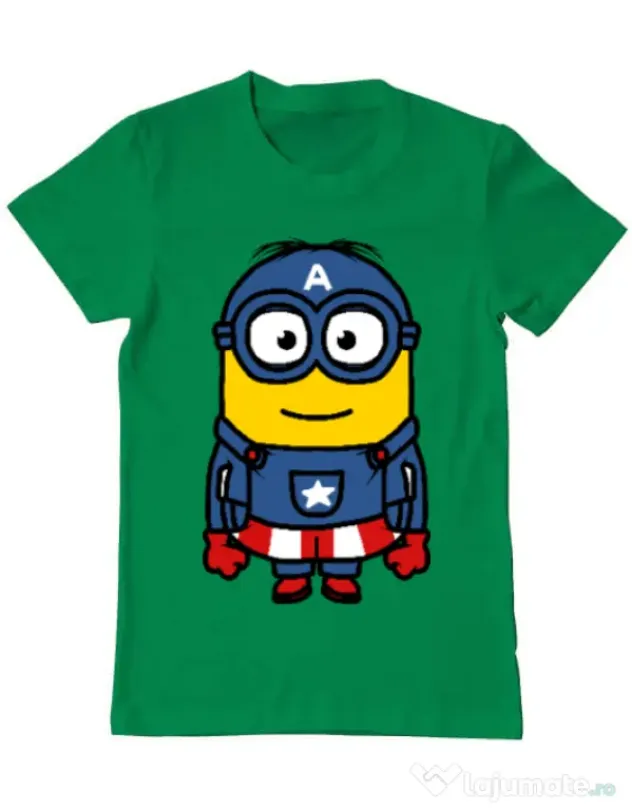Tricou ADLER barbat Captain minion Verde mediu
