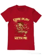 Tricou ADLER barbat Come play with me Rosu