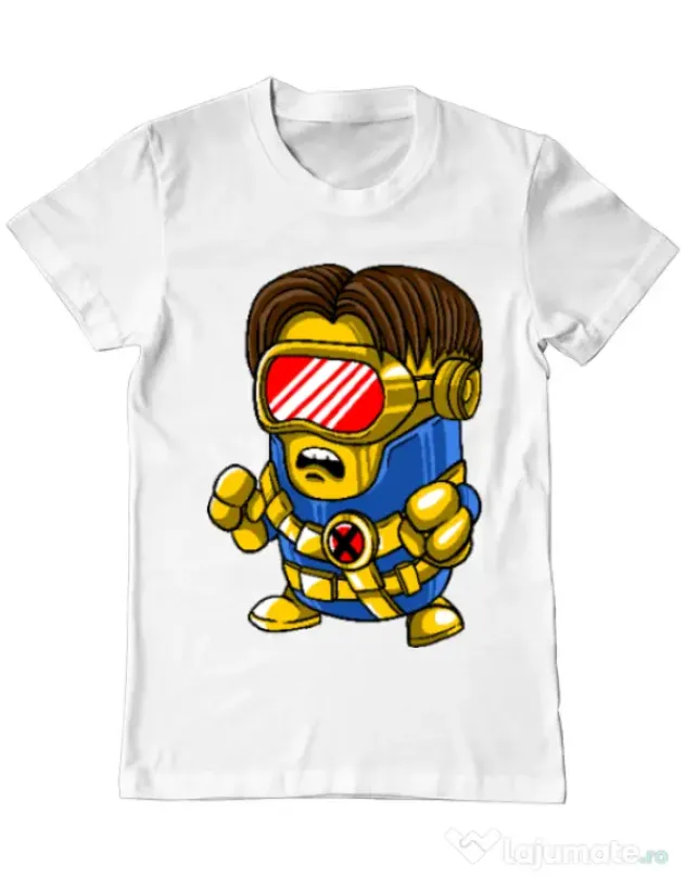 Tricou ADLER barbat Cyclops minion Alb