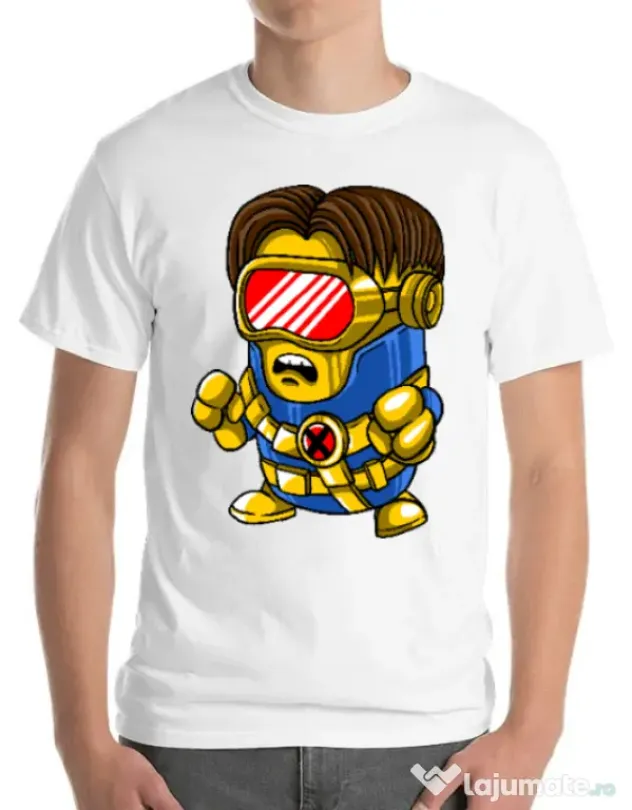 Tricou ADLER barbat Cyclops minion Alb