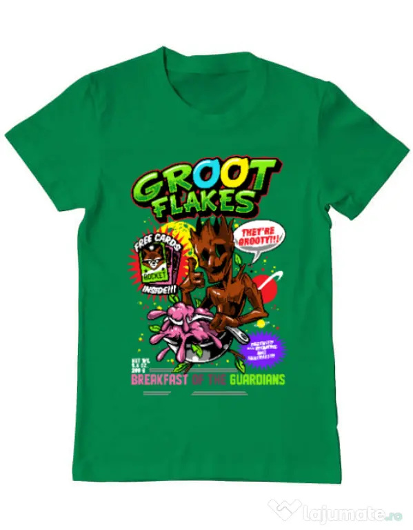 Tricou ADLER barbat Groot flakes Verde mediu