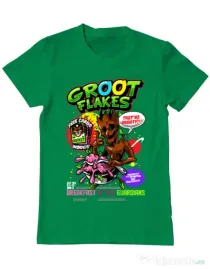 Tricou ADLER barbat Groot flakes Verde mediu