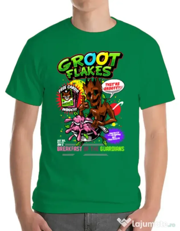 Tricou ADLER barbat Groot flakes Verde mediu