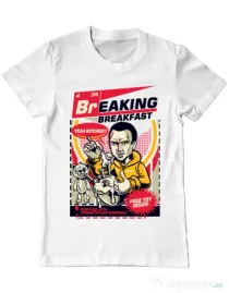 Tricou ADLER barbat Jesse breakfast Alb