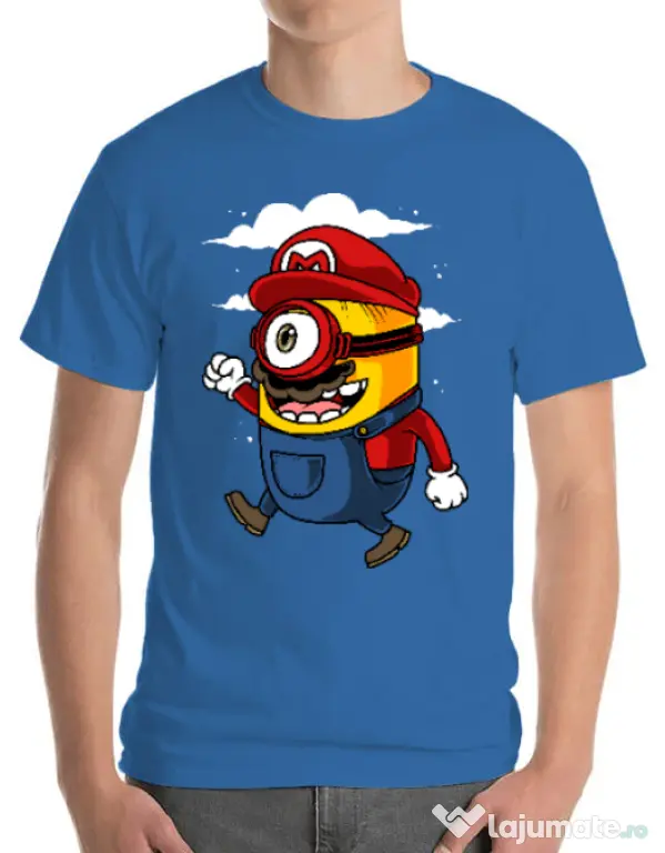 Tricou ADLER barbat Mario minion Albastru azuriu