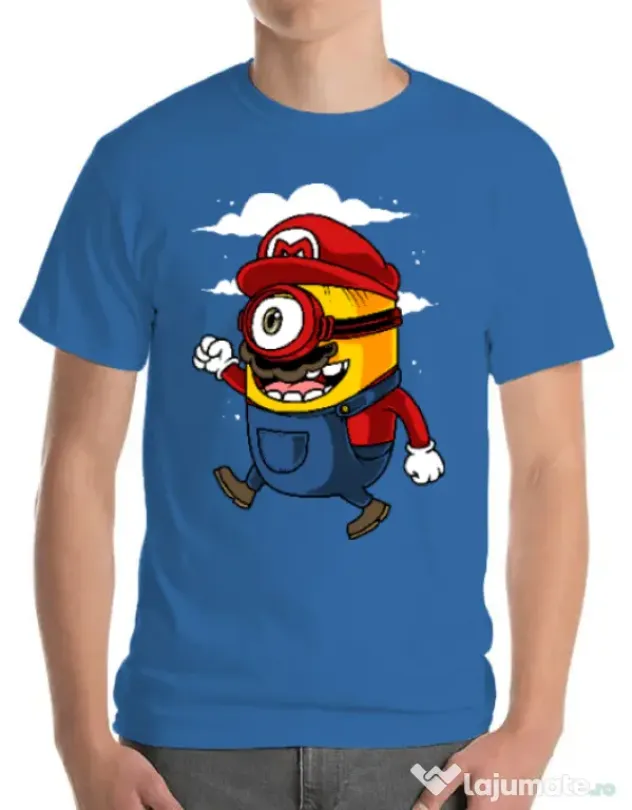Tricou ADLER barbat Mario minion Albastru azuriu