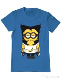 Tricou ADLER barbat Wolve minion Albastru azuriu