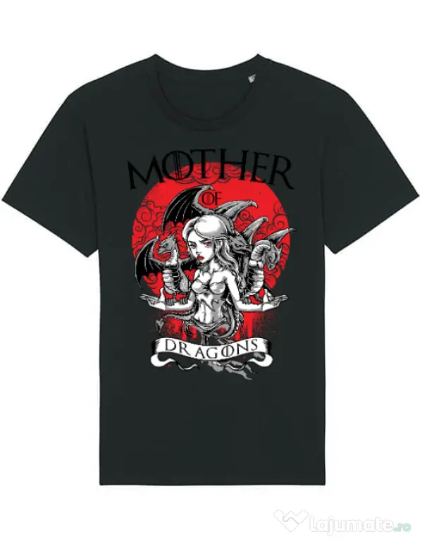 Tricou STANLEY STELLA barbat Mother of dragons Negru
