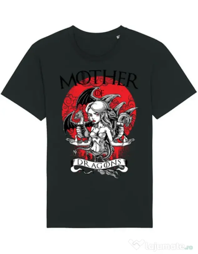 Tricou STANLEY STELLA barbat Mother of dragons Negru