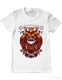 Tricou ADLER barbat Rogue owl Alb
