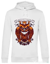 Hoodie barbat cu gluga Rogue owl Alb