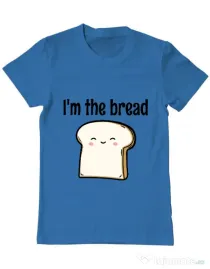 Tricou ADLER barbat I am the bread Albastru azuriu
