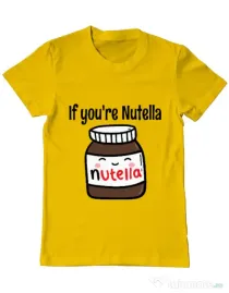 Tricou ADLER barbat If you are nutella Galben