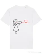 Tricou STANLEY STELLA barbat Cuvinte de dragoste 2 Alb