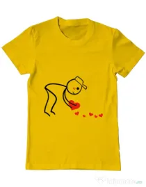 Tricou ADLER barbat Dovezi de dragoste 2 Galben