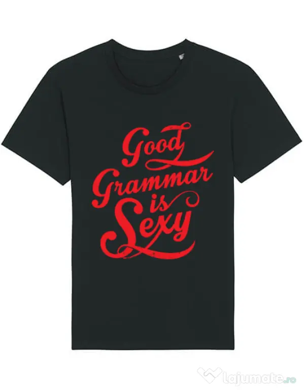 Tricou STANLEY STELLA barbat Good grammar Negru