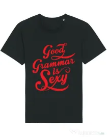 Tricou STANLEY STELLA barbat Good grammar Negru