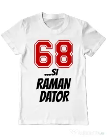 Tricou ADLER barbat 68 si raman dator Alb