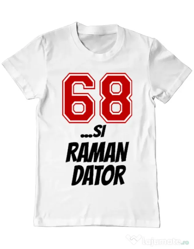 Tricou ADLER barbat 68 si raman dator Alb