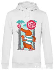Hoodie barbat cu gluga Haters gonna hate Alb