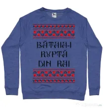 Bluza ADLER barbat Bataia e rupta din rai Albastru melanj