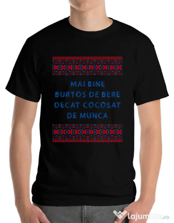 Tricou ADLER barbat Burtos de bere Negru