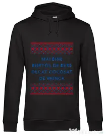 Hoodie barbat cu gluga Burtos de bere Negru