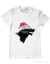 Tricou ADLER barbat Christmas is coming Alb