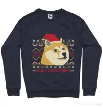 Bluza ADLER barbat Doge christmas Denim inchis