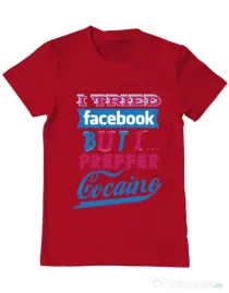 Tricou ADLER barbat I tried Bacebook Rosu