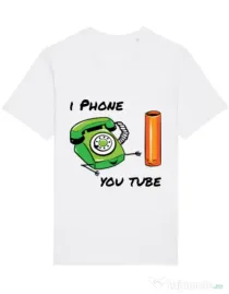Tricou STANLEY STELLA barbat Iphone youtube Alb