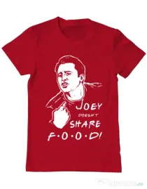 Tricou ADLER barbat Joey doesnt share food Rosu
