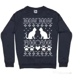 Bluza ADLER barbat Meow purr Denim inchis