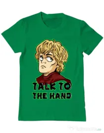 Tricou ADLER barbat Talk to the hand Verde mediu