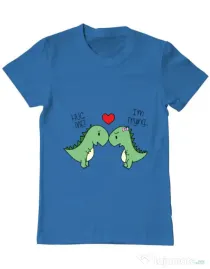 Tricou ADLER barbat Trex love Albastru azuriu
