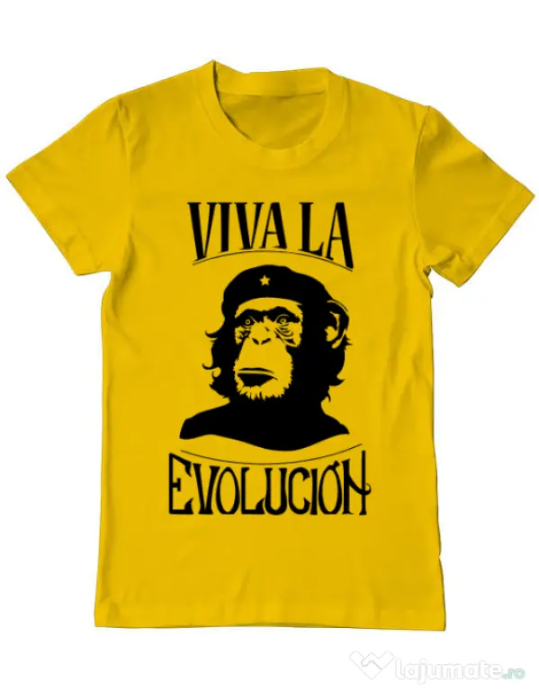 Tricou ADLER barbat Viva la evolucion Galben