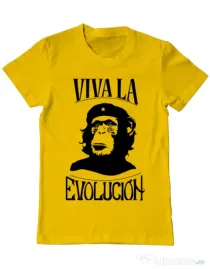 Tricou ADLER barbat Viva la evolucion Galben
