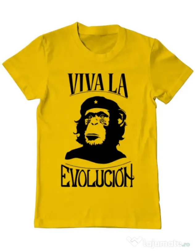 Tricou ADLER barbat Viva la evolucion Galben