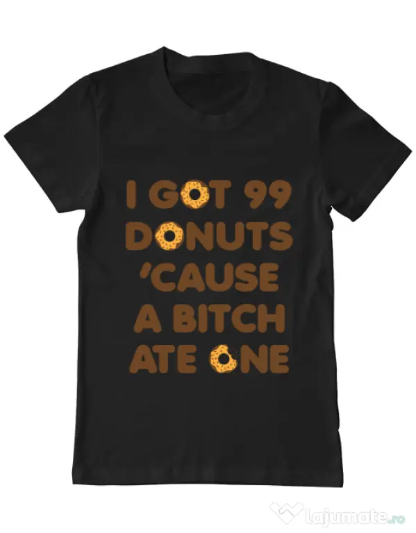 Tricou ADLER barbat 99 Donuts Negru