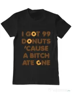 Tricou ADLER barbat 99 Donuts Negru