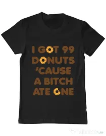 Tricou ADLER barbat 99 Donuts Negru